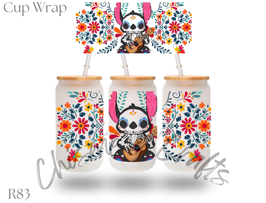 Day of The Dead Stitch Cup Wrap