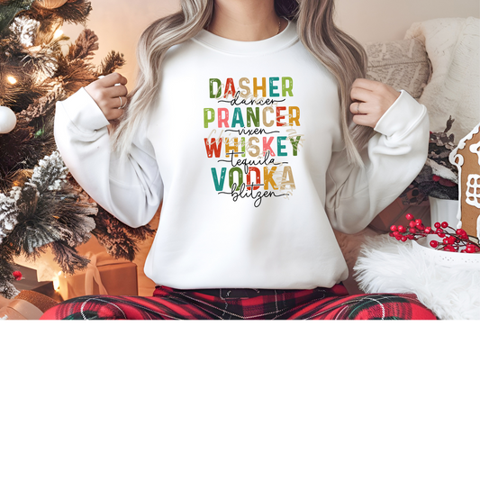 Dasher Dancer Vodka DTF Shirt Transfer