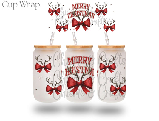 Antler Christmas Cup Wrap (Pre-sale)