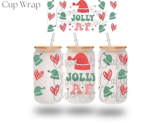 Jolly AF Christmas Cup Wrap (Pre-sale)