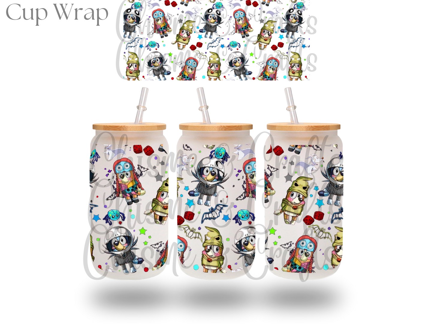 Halloween Bluey Cup Wrap