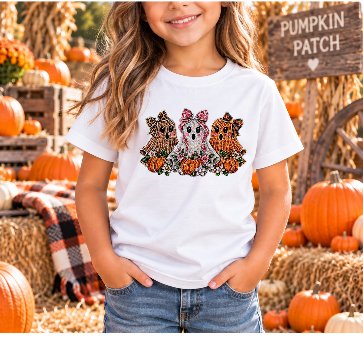 Faux Rhinestone Ghosts DTF Shirt Transfer