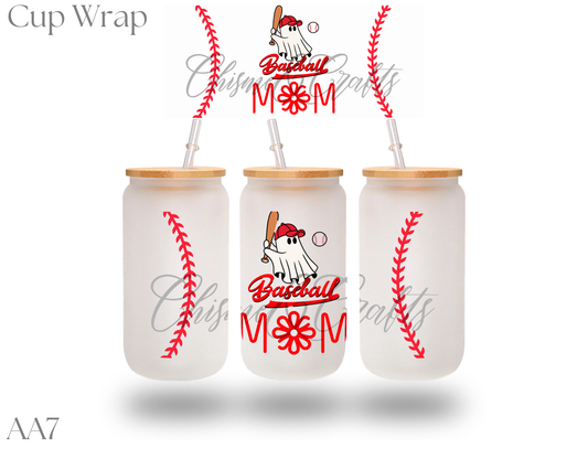 Baseball Mom Cup Wrap