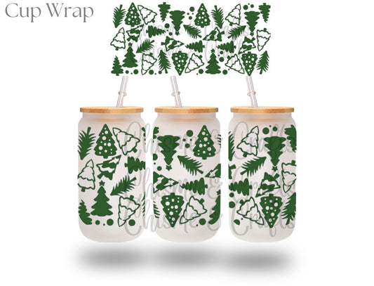 Pine Tree Christmas Cup Wrap (Pre-sale)