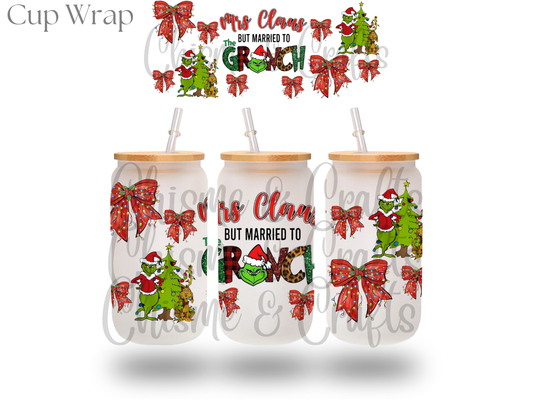 Gr!nchy Married Christmas Cup Wrap