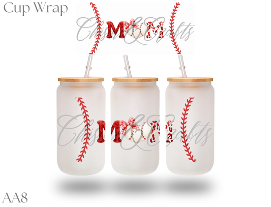 Mom Baseball Cup Wrap