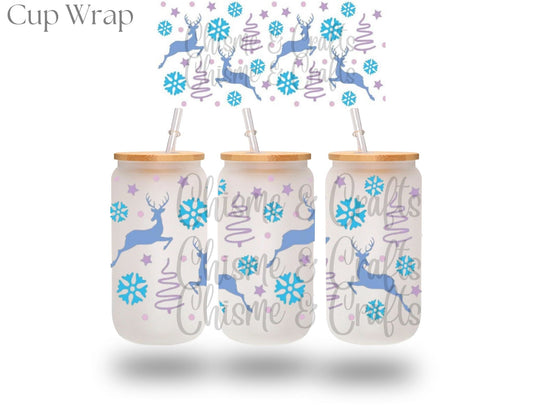 Blue Christmas Cup Wrap (Pre-sale)