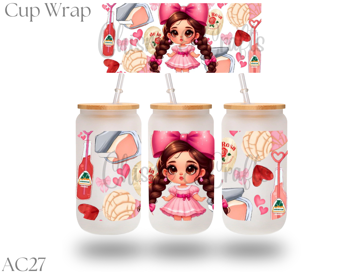 Little Girl and Pan Cup Wrap