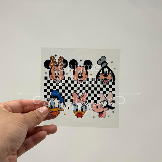 Checkered Friends Cup Decal