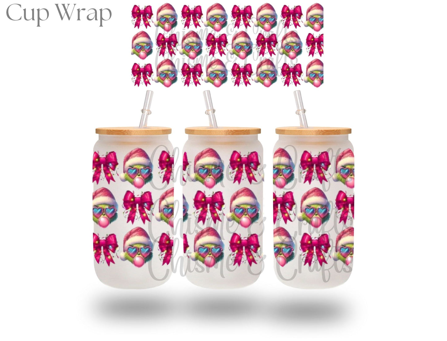 Gr!nchy Coquette Christmas Cup Wrap (Pre-sale)