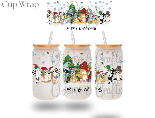 Bluey Friends Christmas Cup Wrap (Pre-sale)