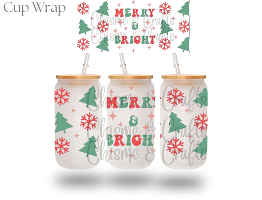 Merry & Bright Christmas Cup Wrap (Pre-sale)