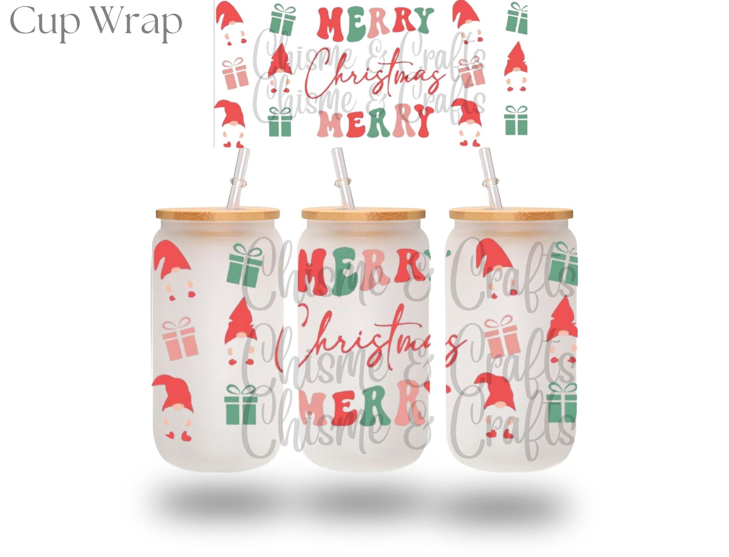 Merry Merry Christmas Cup Wrap (Pre-sale)