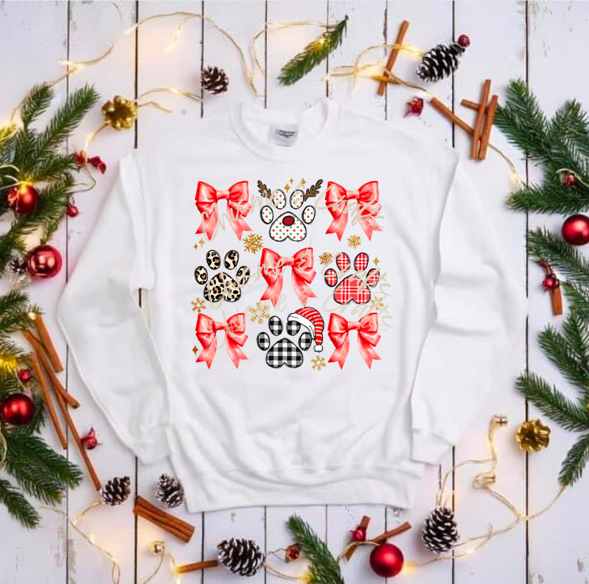 Dog Paw Christmas Things DTF Shirt Transfer