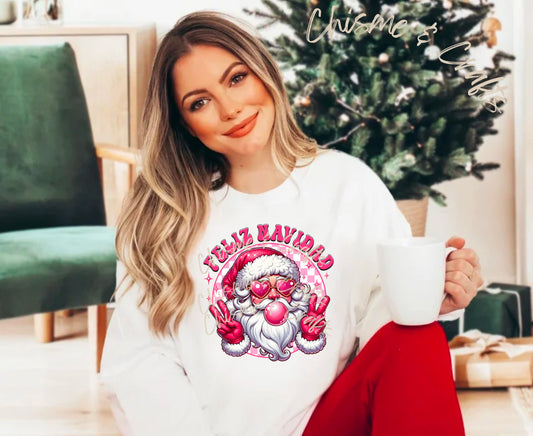 Feliz Navidad Santa DTF Shirt Transfer