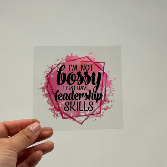 Not Bossy Decal Cup Decal