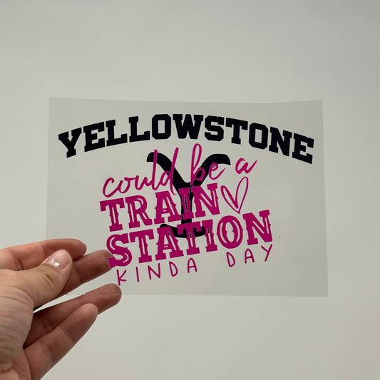 Yellow Stone Cup Decal