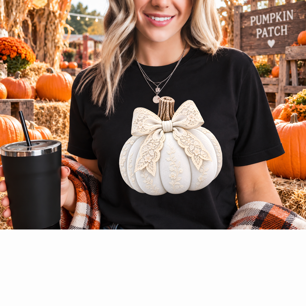Lace Pumpkin Transfer