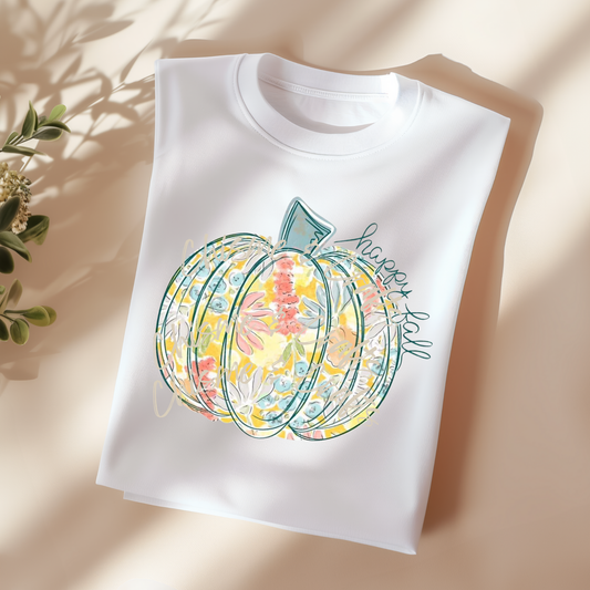 Happy Fall Pumpkin DTF Shirt Transfer